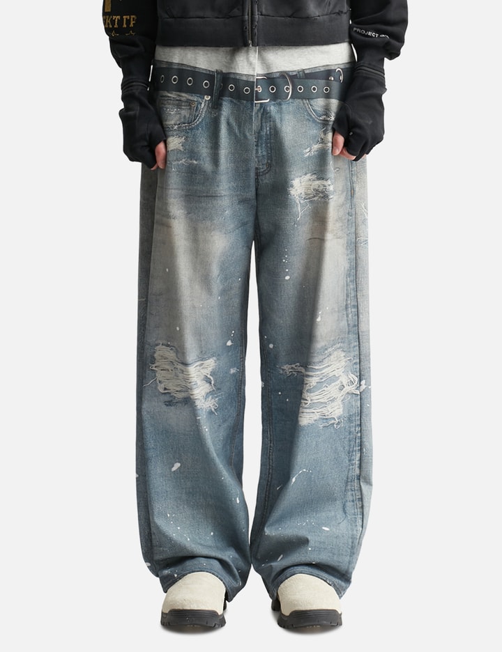 TROMPE-L'ŒIL DENIM PANTS Placeholder Image