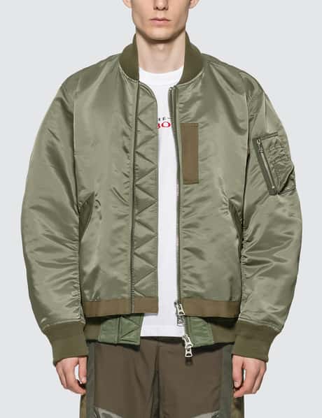 Sacai - Fabric Combo MA-1 Blouson | HBX - Globally Curated Fashion 