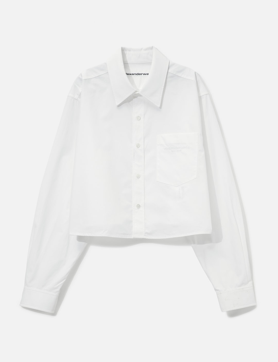 Embroidered Logo Cropped Shirt view 7