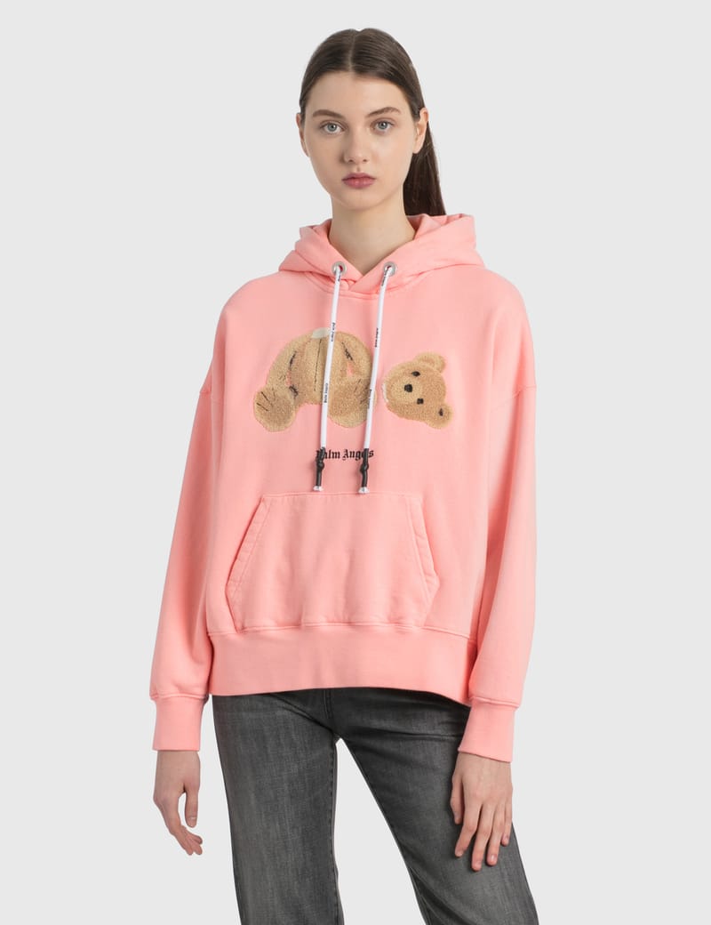 palm angels kill the bear hoodie pink