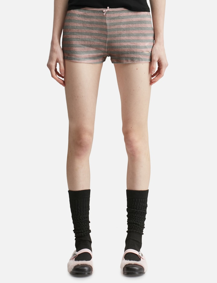 Pink Dirty Stripe Short view 3
