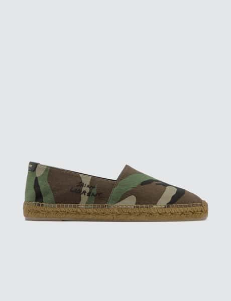 Saint Laurent - Saint Laurent Embroidered Camo Espadrilles | HBX display picture 1