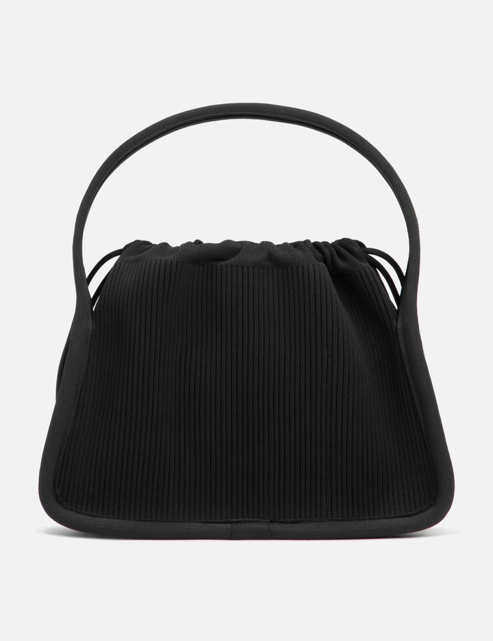 Alexander Wang Ryan Ribbed-knit Top Handle Bag In Black