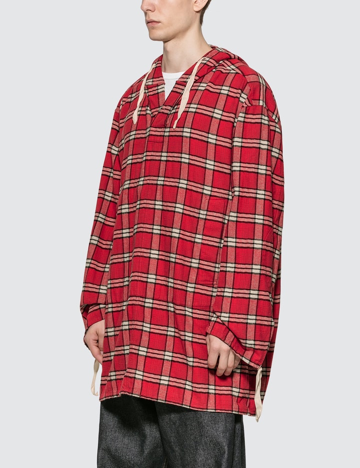 Cotton Flannel Shirt With Hood Placeholder Image
