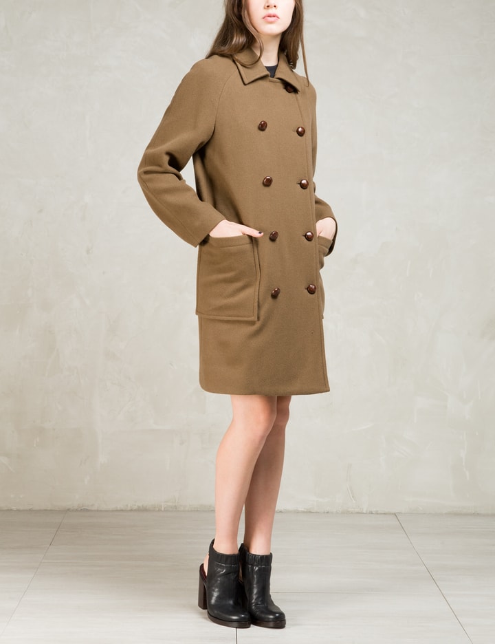 Khaki Manteau Graphique Coat Placeholder Image