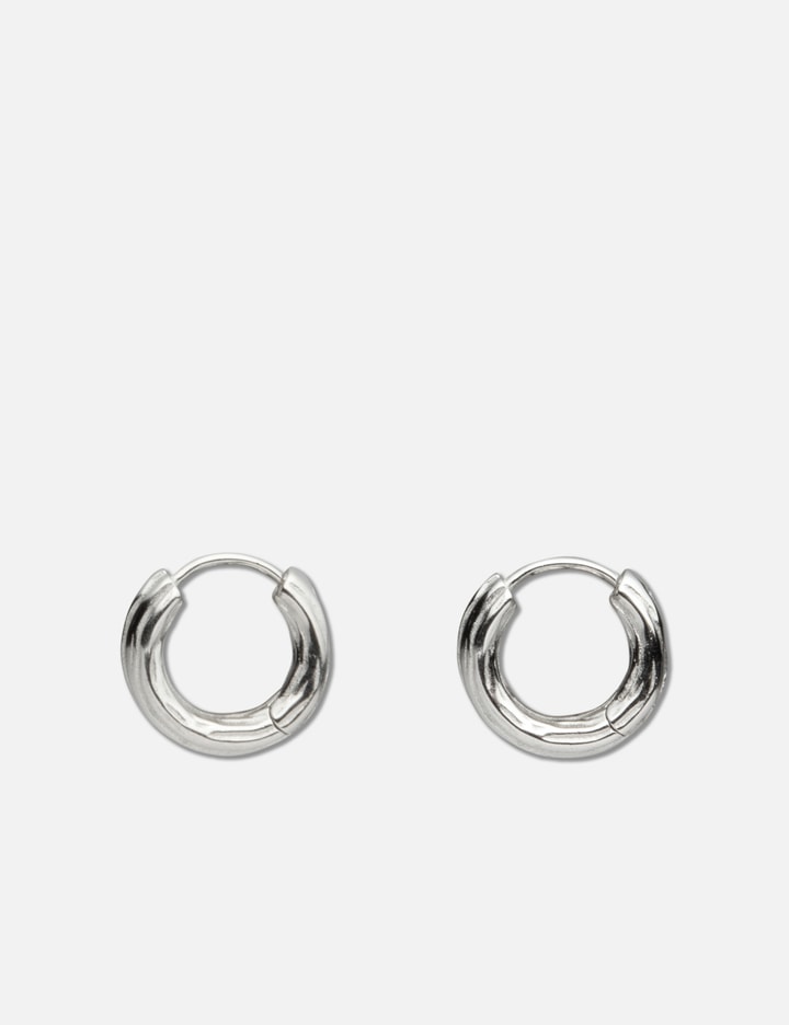 MIDNIGHTFACTORY Wooody Hoop Oxidised Earrings
