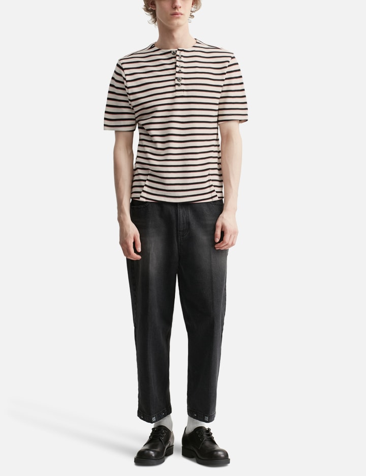 Henley Neck T-Shirt Product. 23 view 5