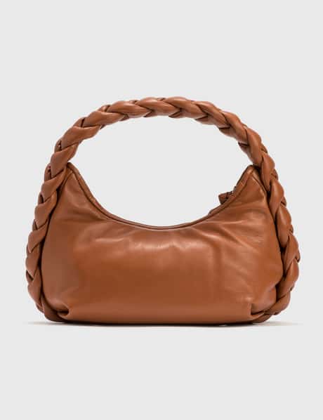 Hereu Espiga Mini Braided Handle Leather Tote Bag in Brown