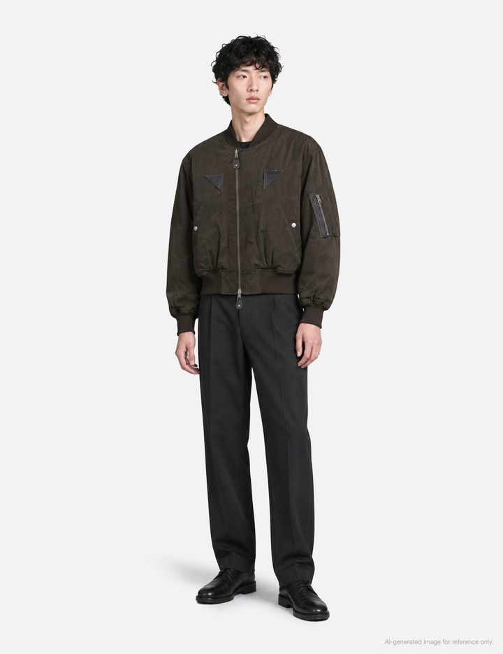 COOR B-15 Leather Tab Sherpa Bomber