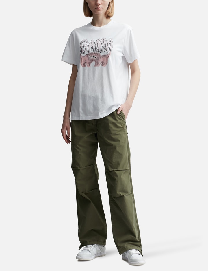 Green Washed Cotton Canvas Drawstring Pants Placeholder Image