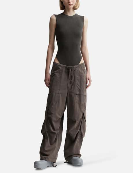 Entire Studios: Black Heavy Denim Cargo Pants