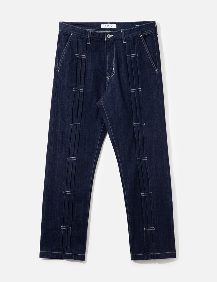 FDMTL Pleats Denim Pants Rinse