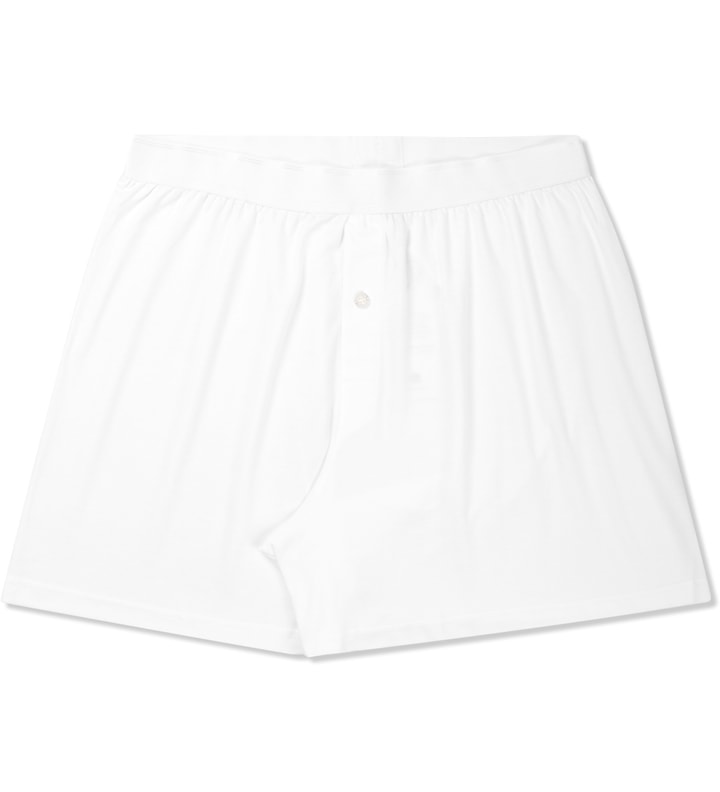 White Q100 Sea Island One Button Shorts Placeholder Image