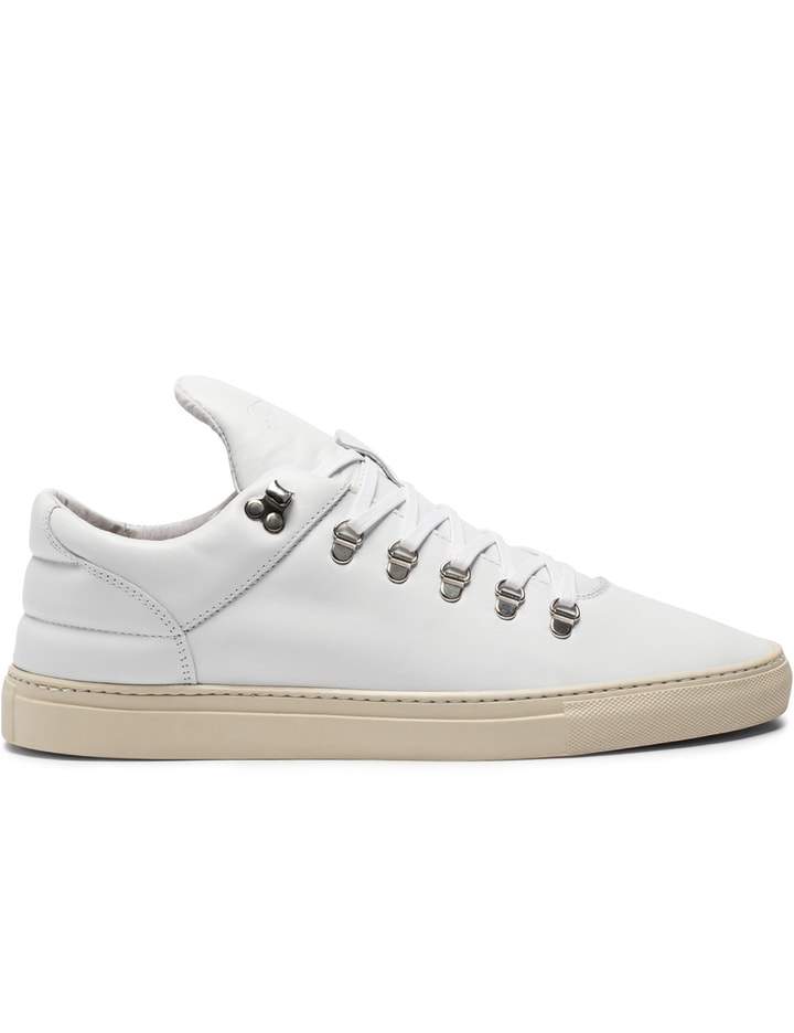 Off White Leather Mountain Cut Shoes Placeholder Image