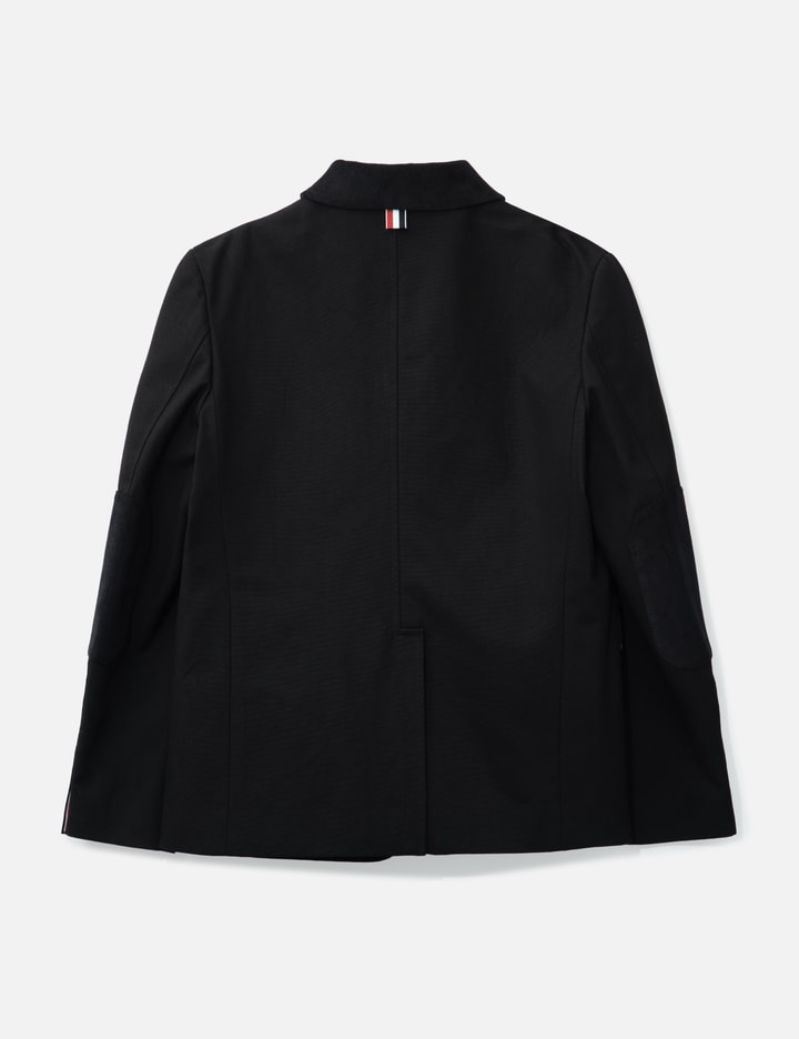 Thom Browne Cotton Canvas Fisherman Shawl Sportcoat In Black