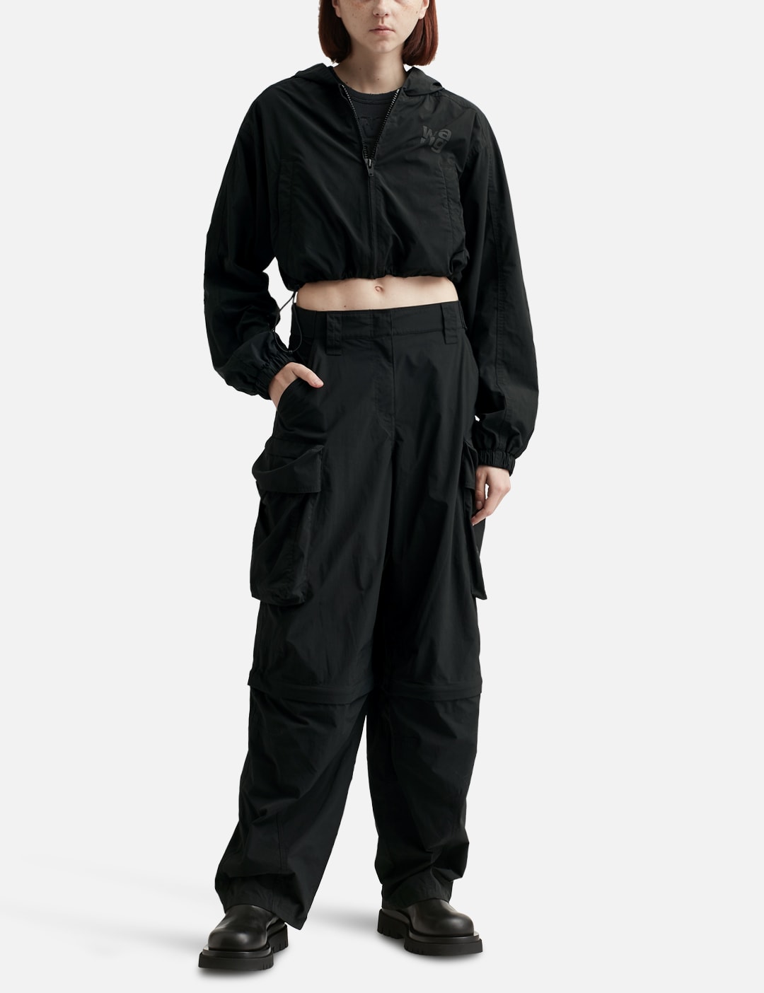 HOODED CROPPED ZIP JACKET view 16