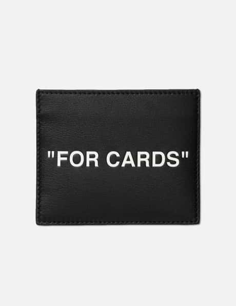 Off-White Quote Leather Card Case Black/ White