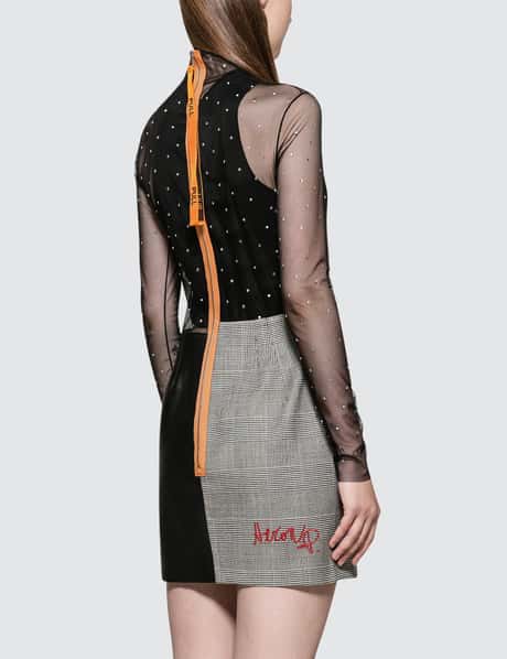 Heron Preston - Strass Mesh Leather Dress | HBX Heron Preston - Strass Mesh Leather Dress | HBX