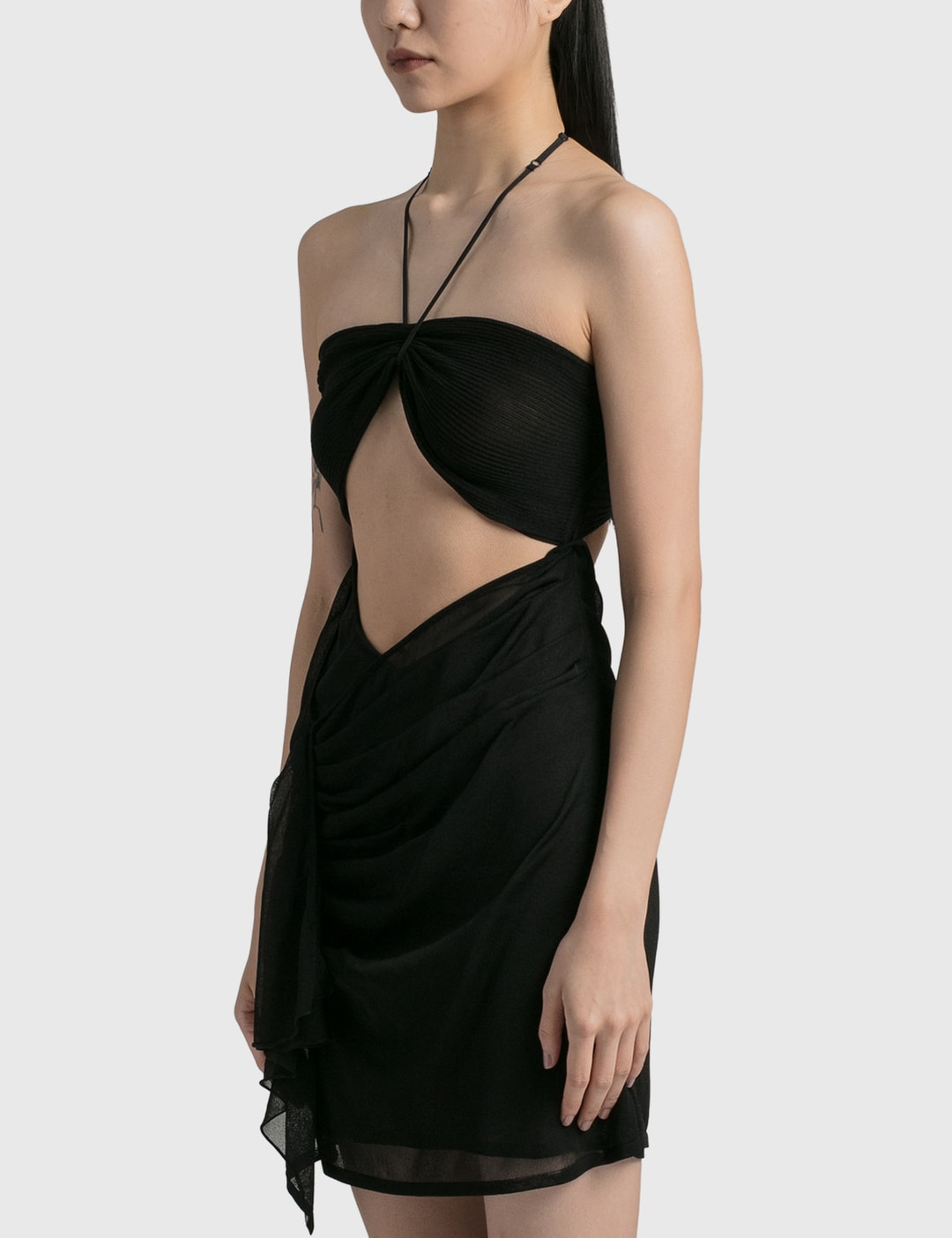 Ribbed Knit Cut-Out Mini Dress view 8