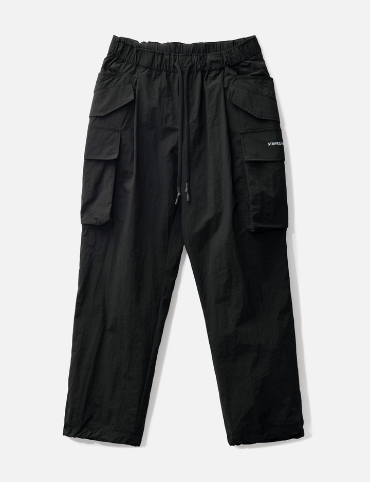 Stripes For Creative Wide Cargo Pants In Black