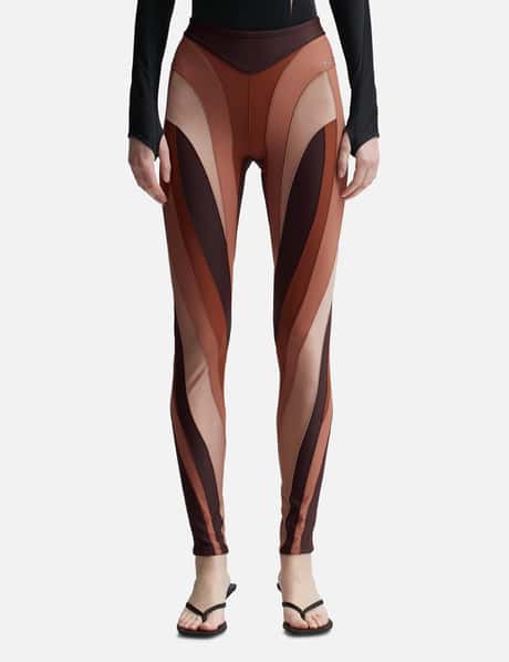 MUGLER - Glossy Embossed Leggings  HBX - Globally Curated Fashion