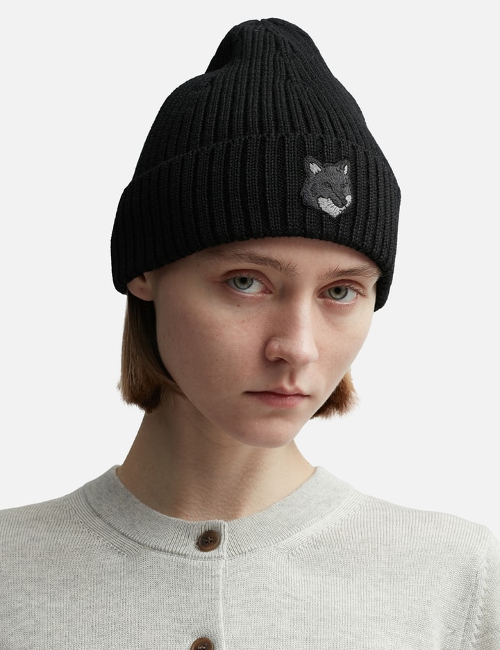 Bold Fox Head Patch Ribbed Beanie Placeholder Image