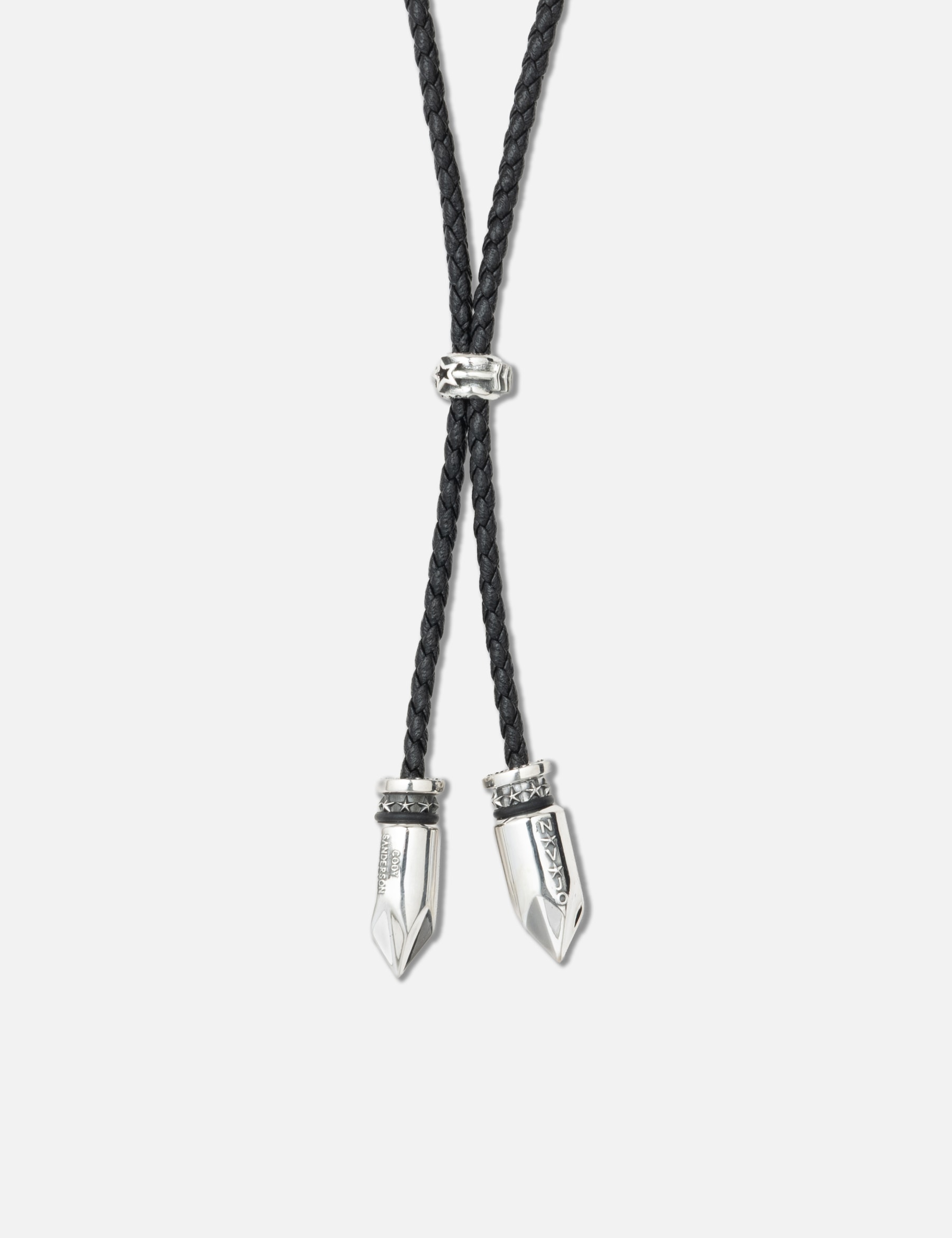 Double Bullet Leather Cord With Arrow Star Hollow Rondelle Bead view 13