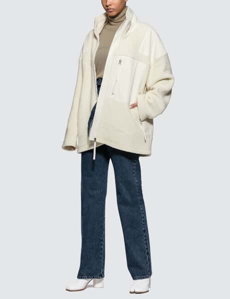 MM6 Maison Margiela - Oversized Sherpa Zip Jacket | HBX - Globally 