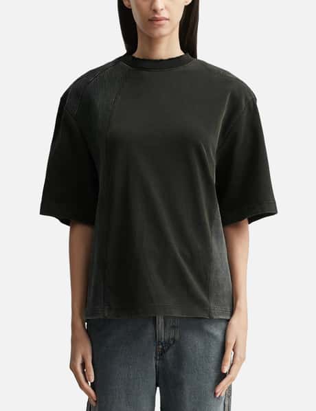 GOLDIE Paneled Padded Washed T-Shirt