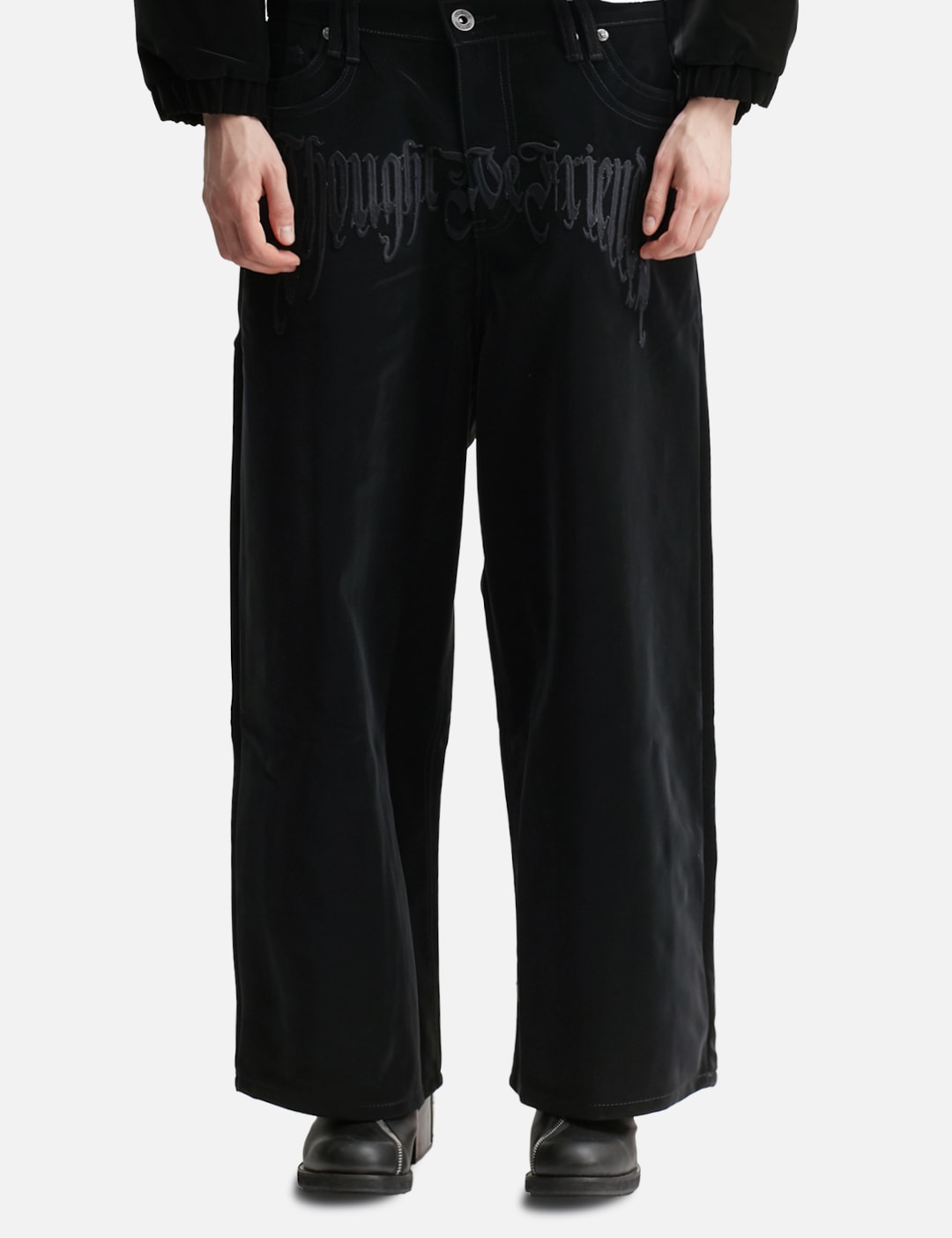 "Stephen" Black Baggy Pants view 18