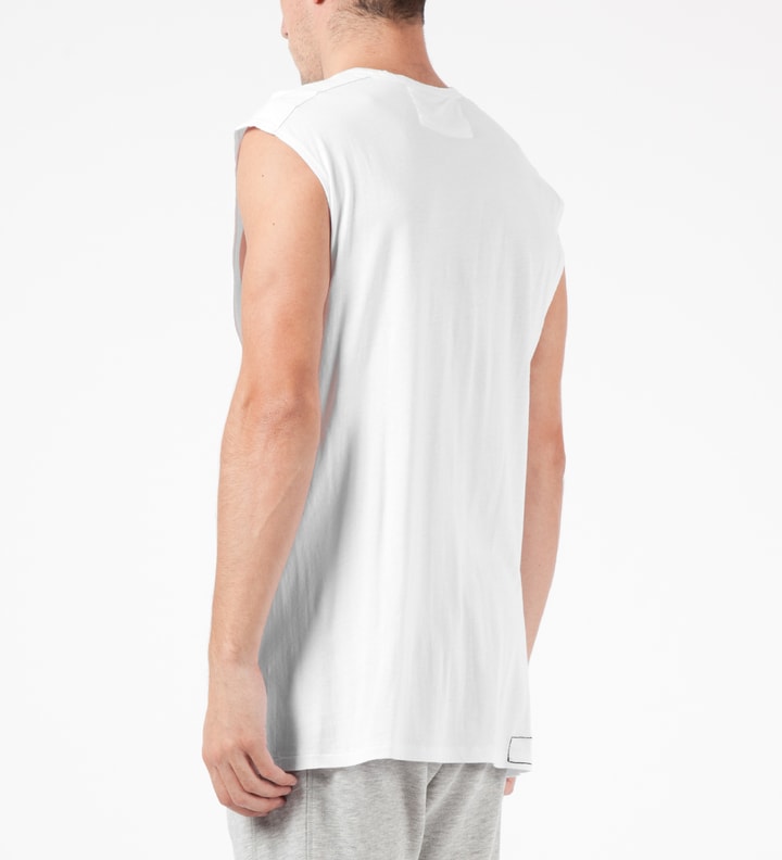 White Annular Sleeveless T-Shirt Placeholder Image