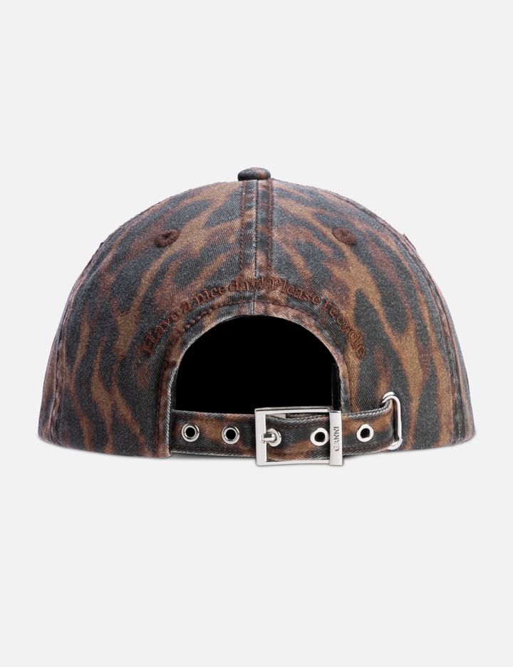 Ganni Cap In Ocelot Leopard