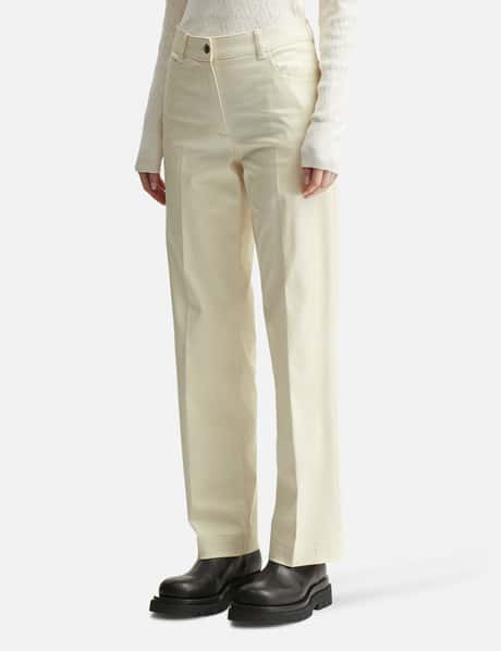 Cotton Gabardine Straight Leg Trousers view 7
