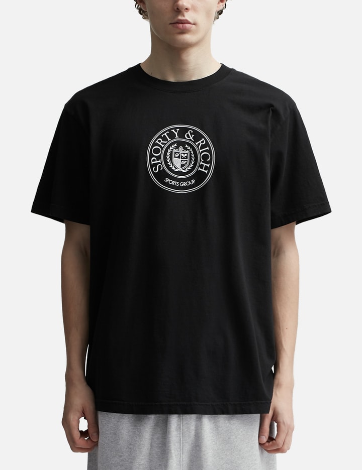 Shop Sporty &amp; Rich Connecticut Crest T-shirt In Black