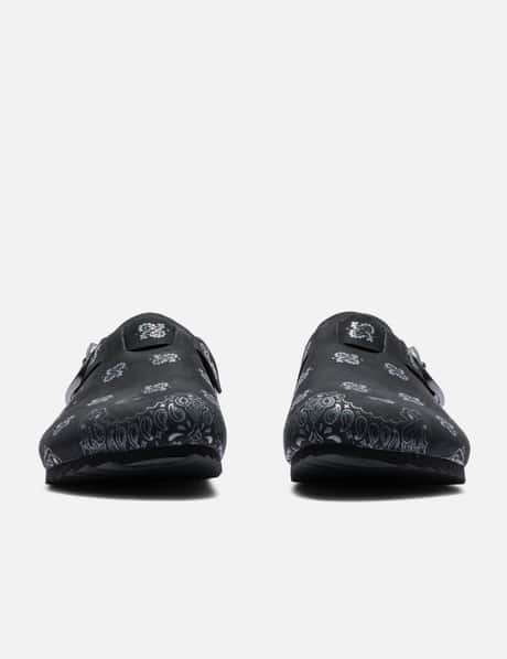 Black Suede Paisley Clogs view 7