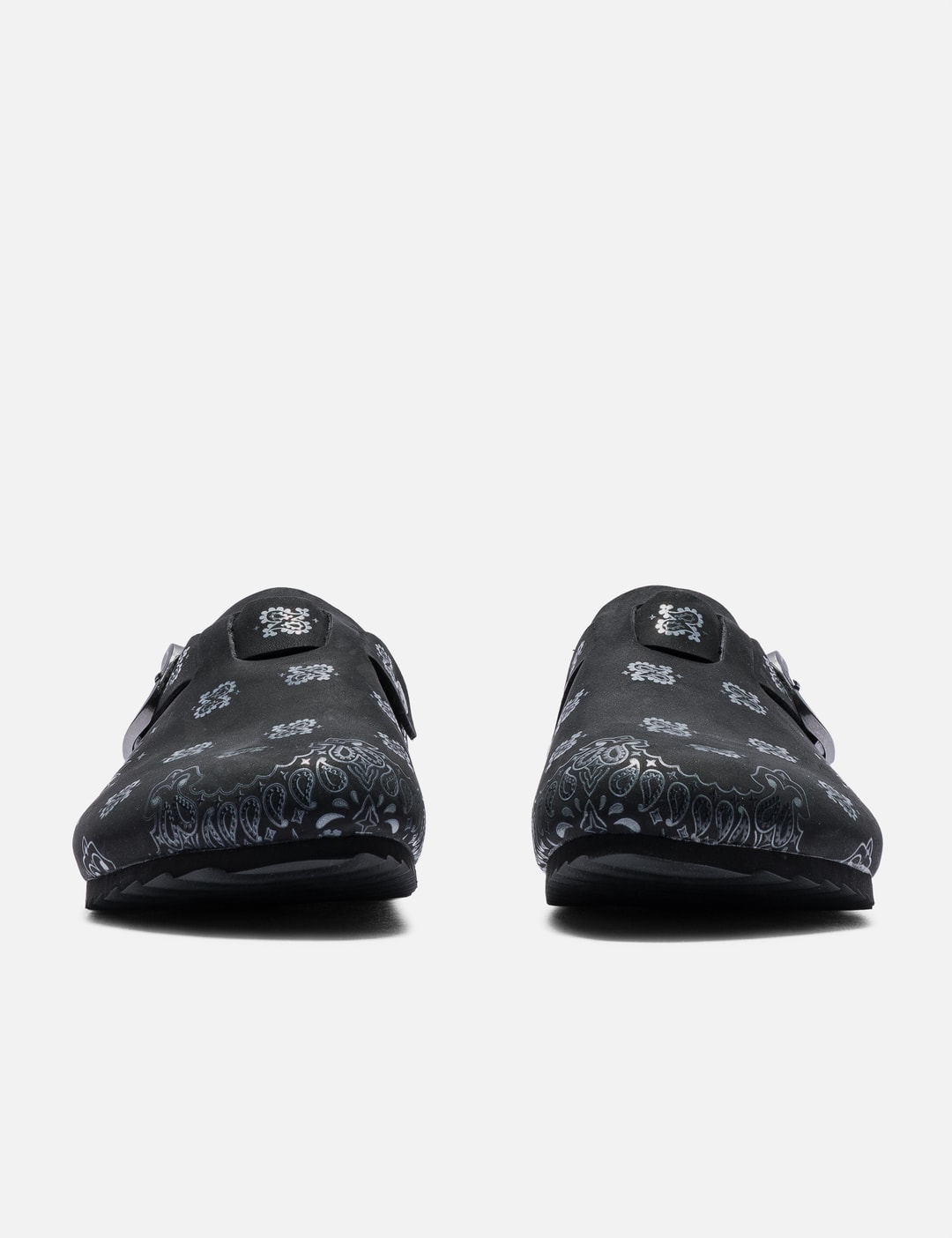 Black Suede Paisley Clogs view 8