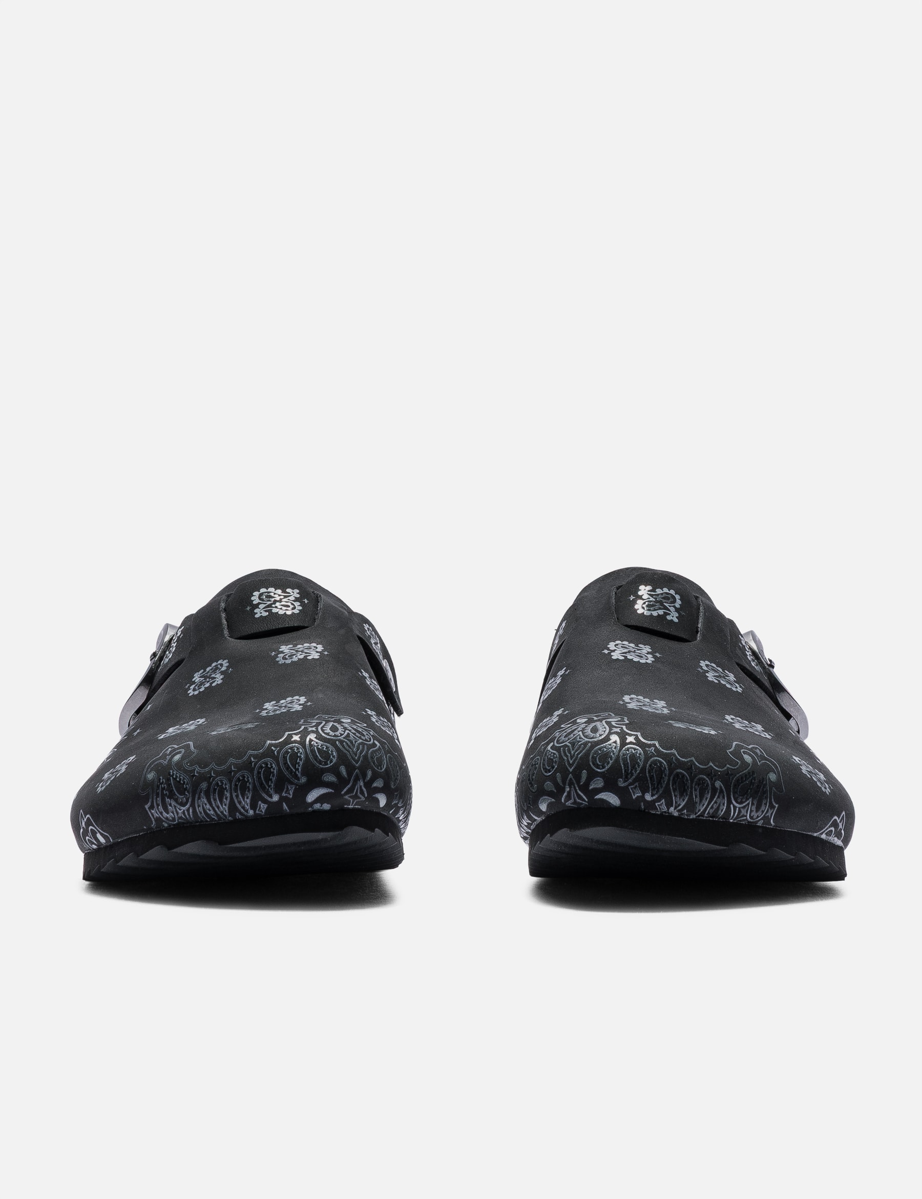 Black Suede Paisley Clogs view 14