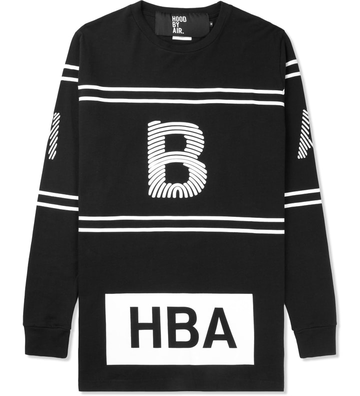 Hood By Air. - Black Thumbprint Stripe L/S T-Shirt | HBX