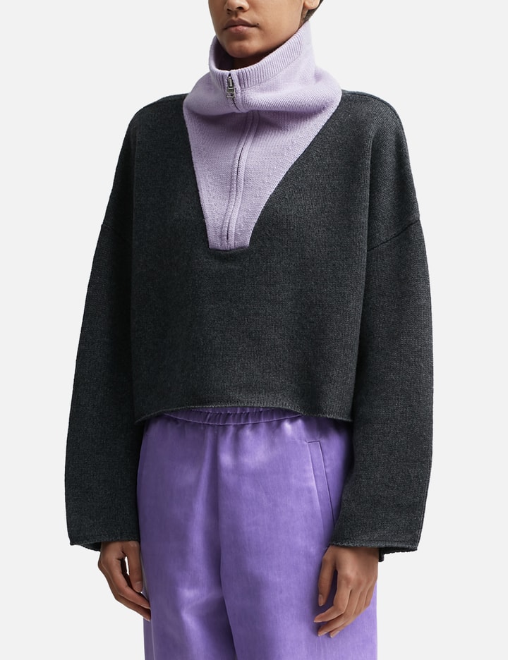 Cropped Funnel Neck Zip Jumper Placeholder Image