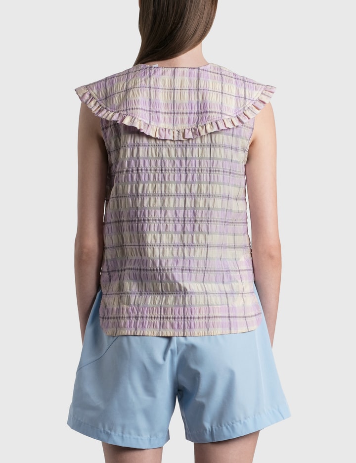 Seersucker Check Sleeveless Shirt Placeholder Image