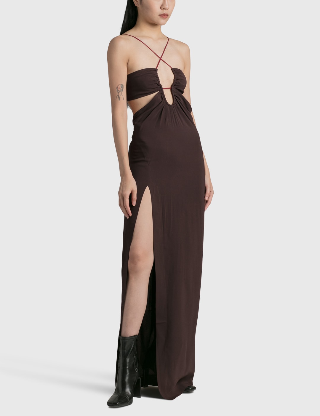 Front Key-Hole Floor Length Dress view 12