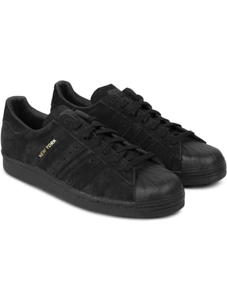 adidas Originals - Black/Black Superstar 80s City Series Shoes | HBX adidas Originals - Black/Black Superstar 80s City Series Shoes | HBX