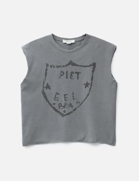 Piet Oversized Raw Edge Sleeveless T-Shirt