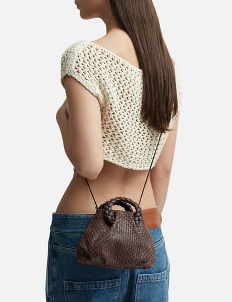 Hereu Bombon Woven Leather Crossbody Bag HBX - Main Image