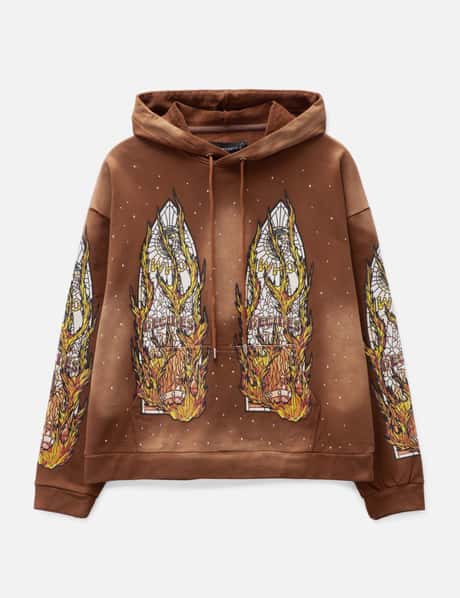 Who Decides War FLAME GLASS HOODED SWEATSHIRT
