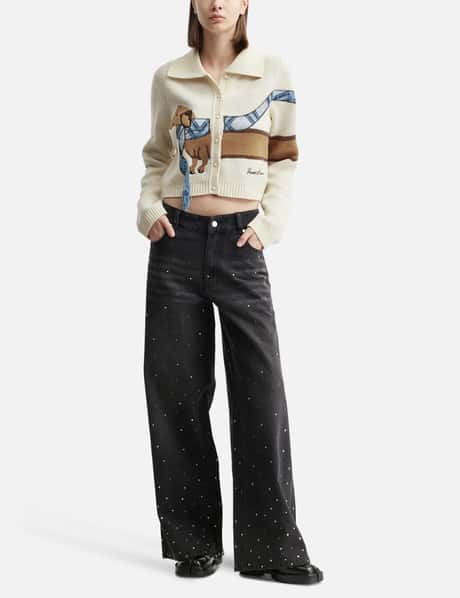 Crystallised Wide Leg Denim view 11
