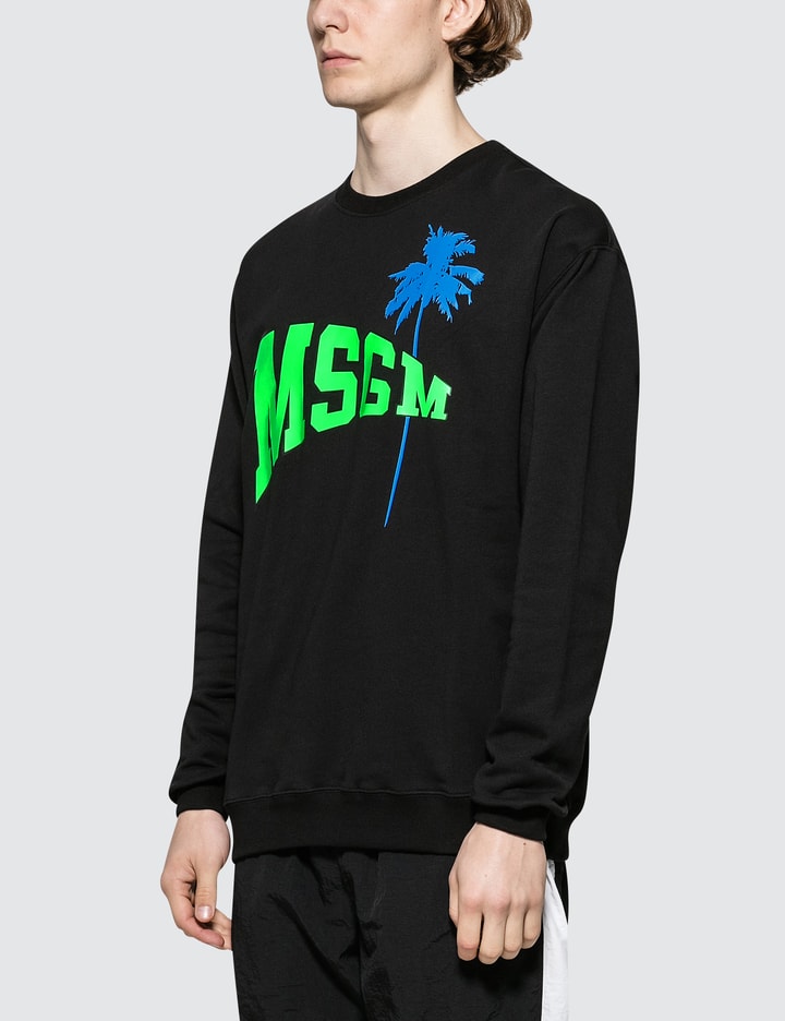 Logo with Palm Tree Print Sweatshirt Placeholder Image