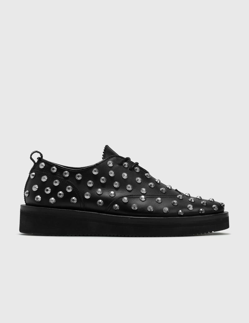 black studded tennis shoes