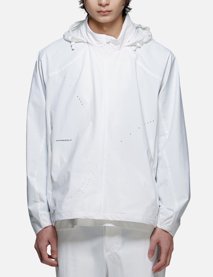 Shop Hypegolf X Post Archive Faction (paf) Perforated Windbreaker In White