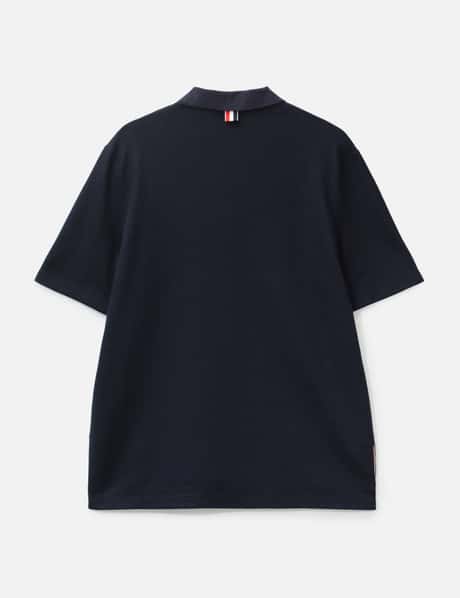Textured Cotton Linen Rwb Embroidery Polo view 8